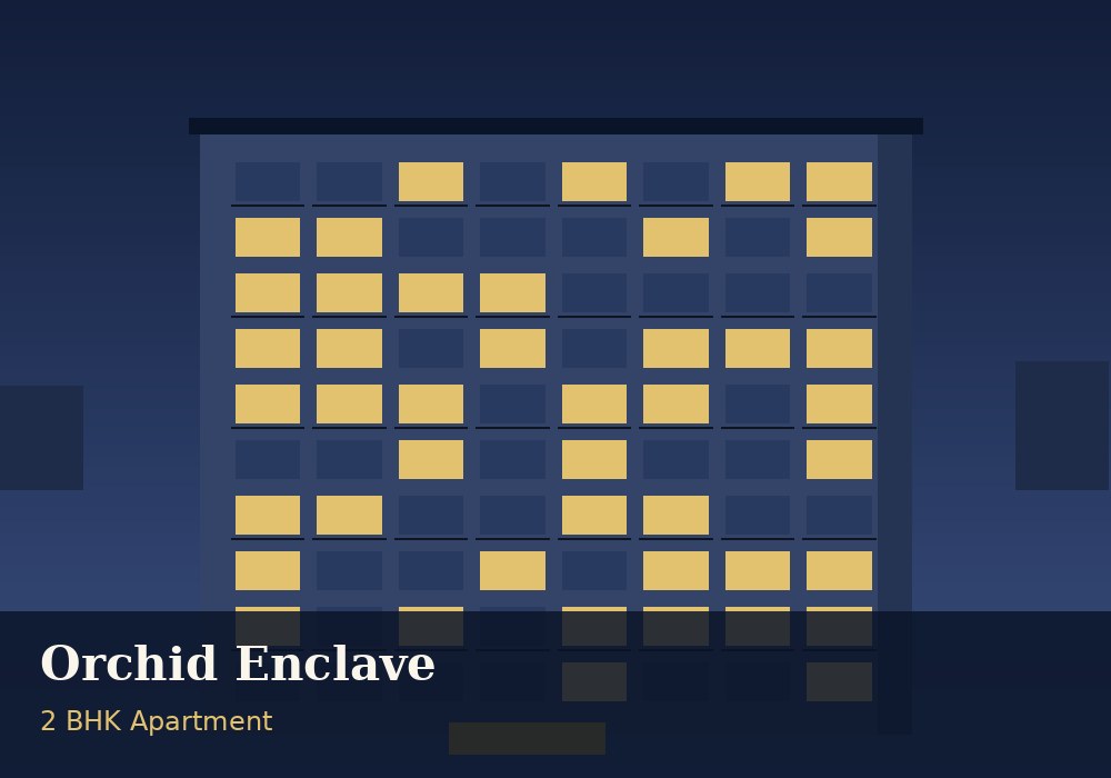 Orchid Enclave 2BHK for Rent